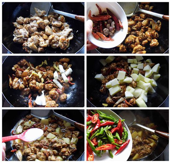 正宗大盘鸡做法_新疆大盘鸡皮带面_新疆大盘鸡食谱